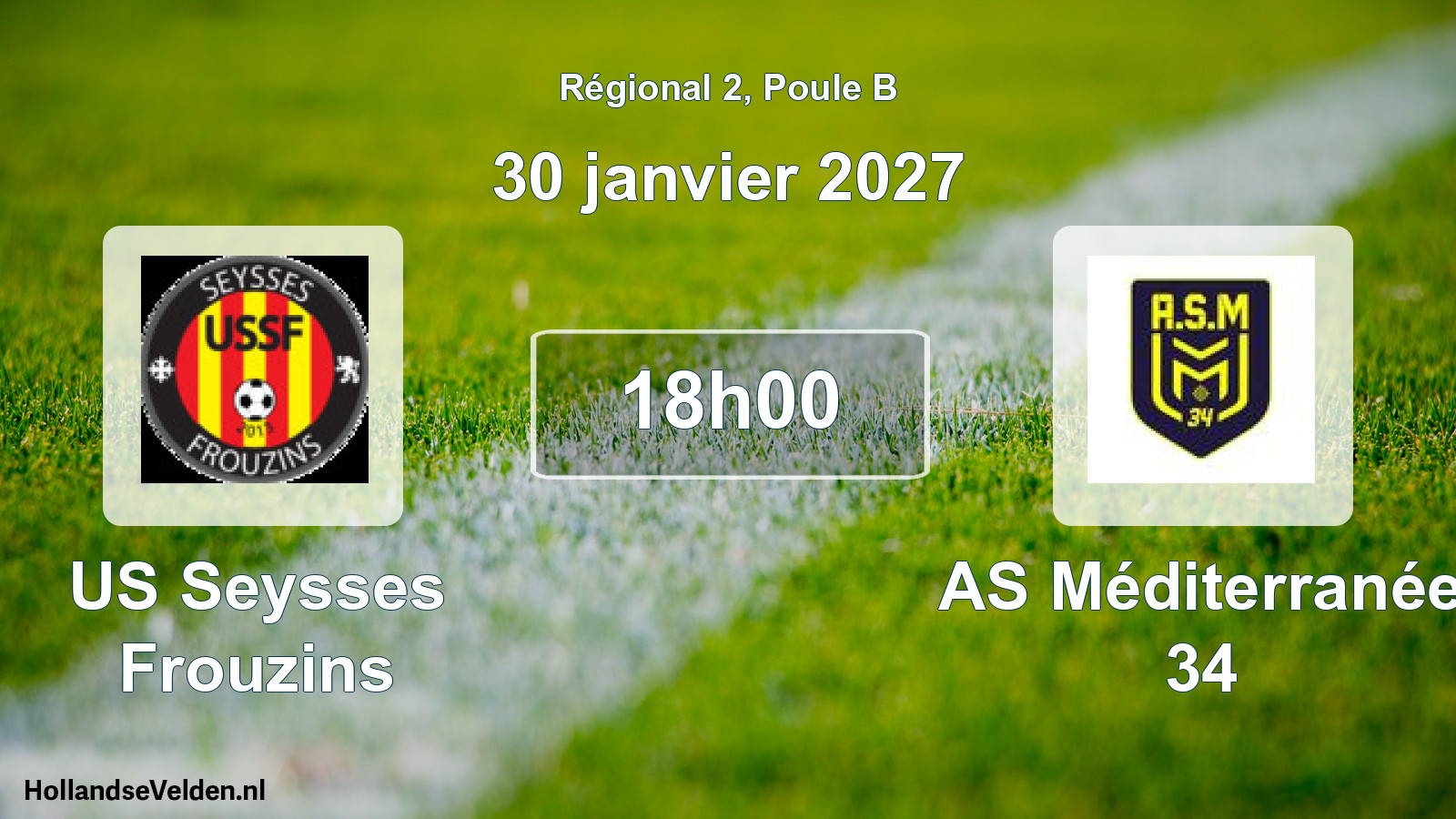 Scheduled Match: US Seysses Frouzins - AS Méditerranée 34 (30 January 2027)