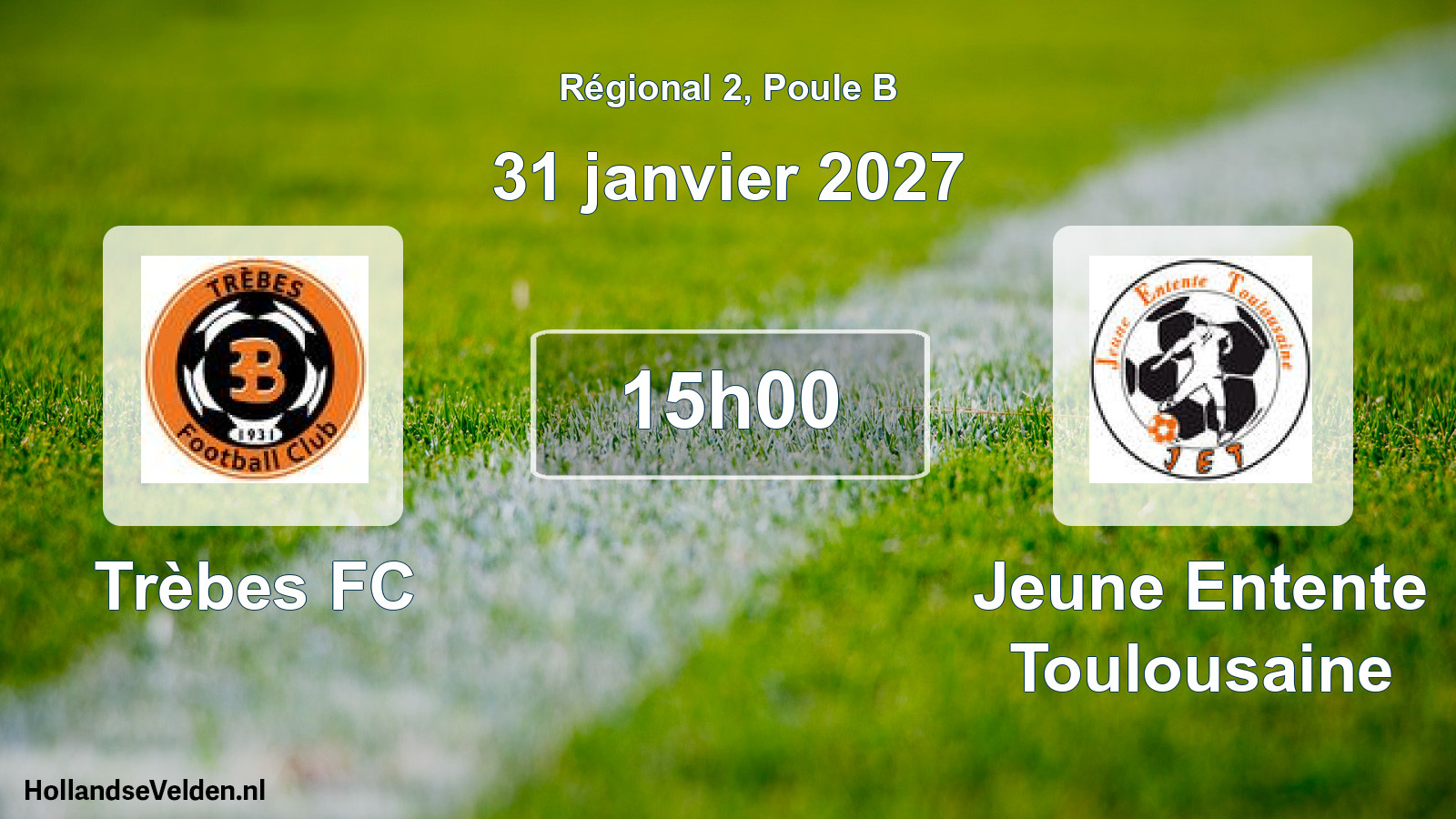Match programmé: Trèbes FC - Jeune Entente Toulousaine (31 janvier 2027)