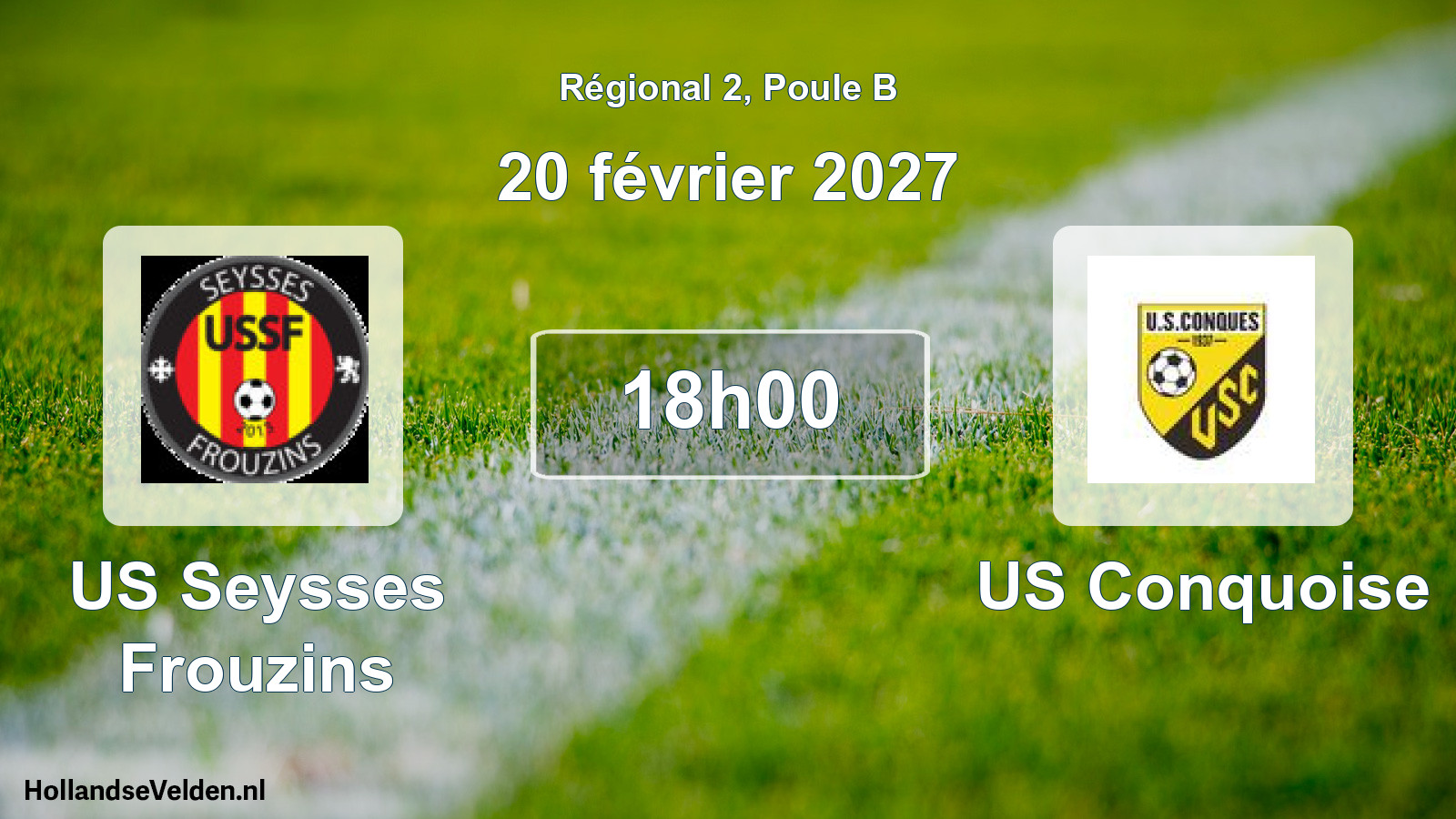Match programmé: US Seysses Frouzins - US Conquoise (20 février 2027)