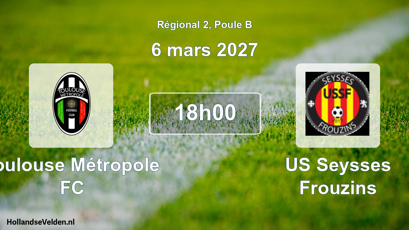 Match programmé: Toulouse Métropole FC - US Seysses Frouzins (6 mars 2027)
