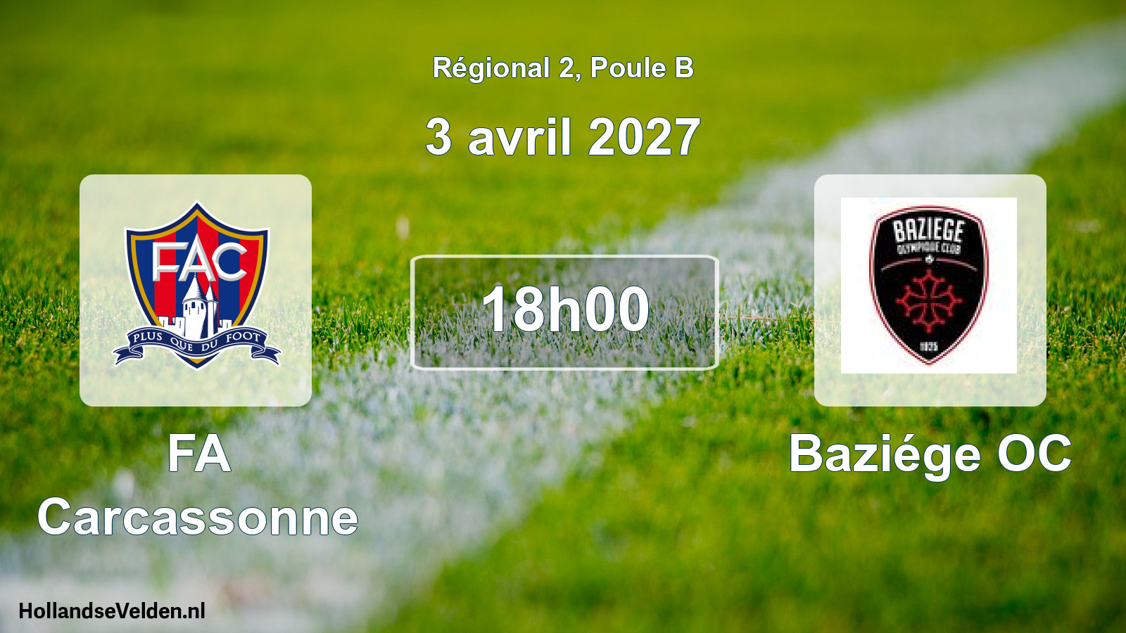 Scheduled Match: FA Carcassonne - Baziége OC (3 April 2027)