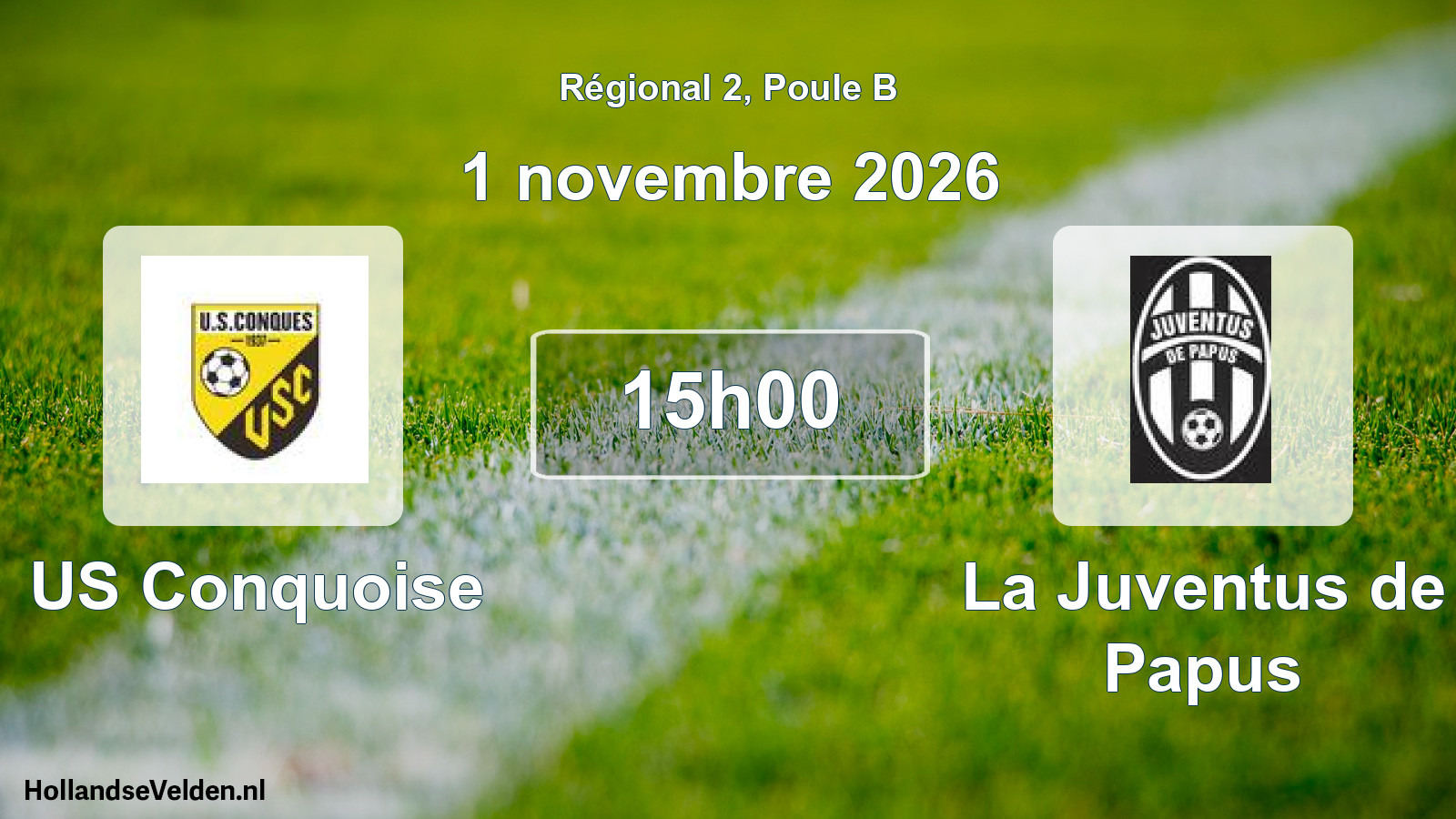 Match programmé: US Conquoise - La Juventus de Papus (1 novembre 2026)