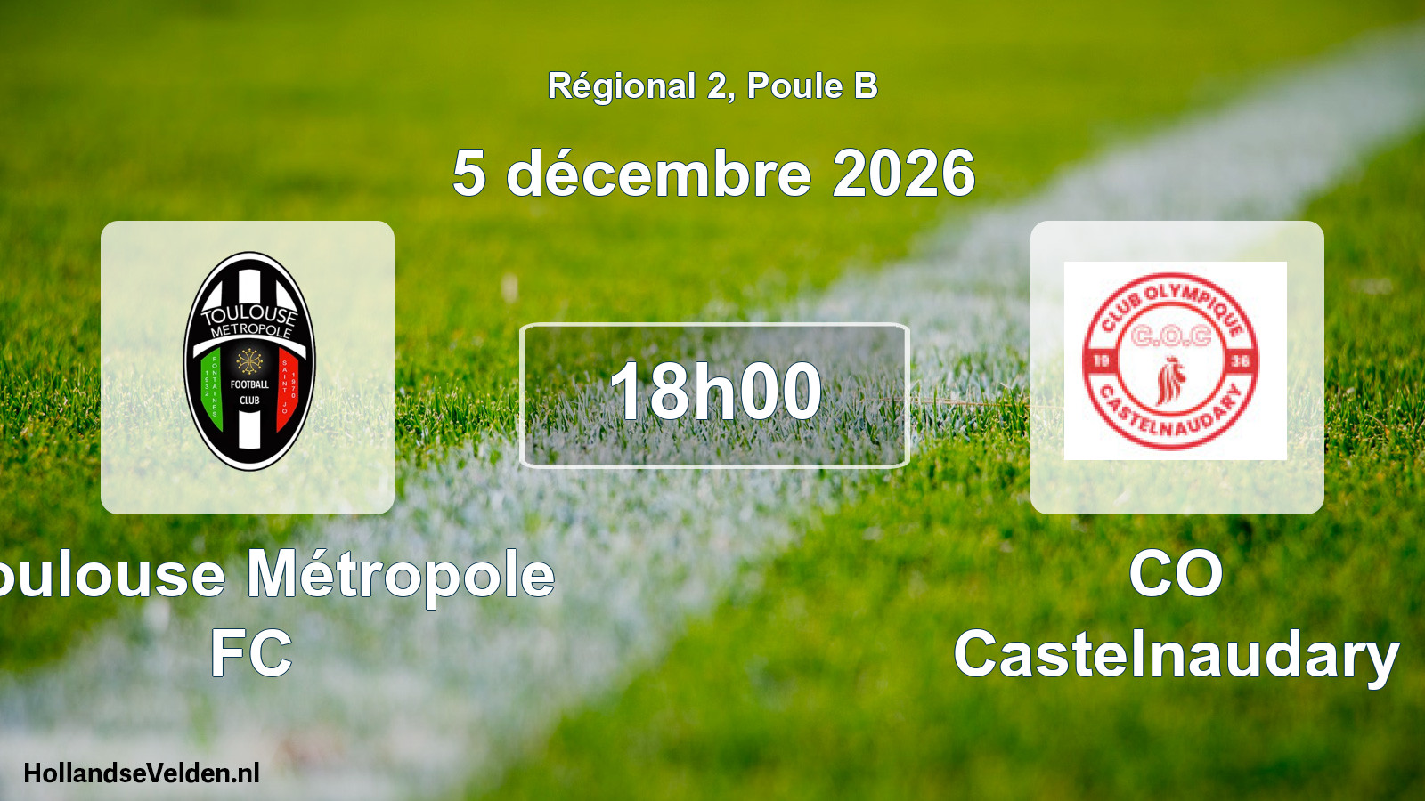 Scheduled Match: Toulouse Métropole FC - CO Castelnaudary (5 December 2026)