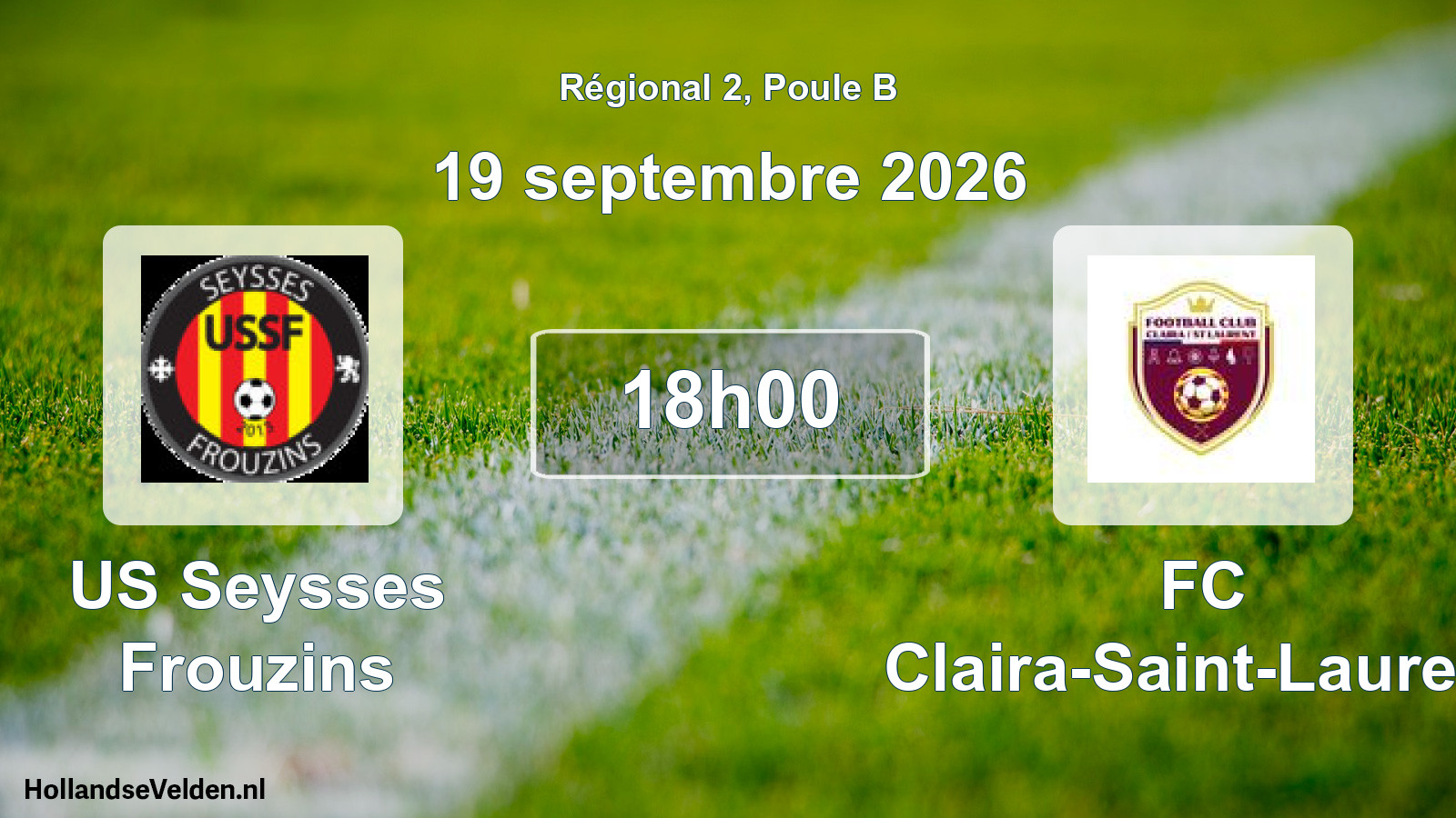 Scheduled Match: US Seysses Frouzins - FC Claira-Saint-Laurent (19 September 2026)
