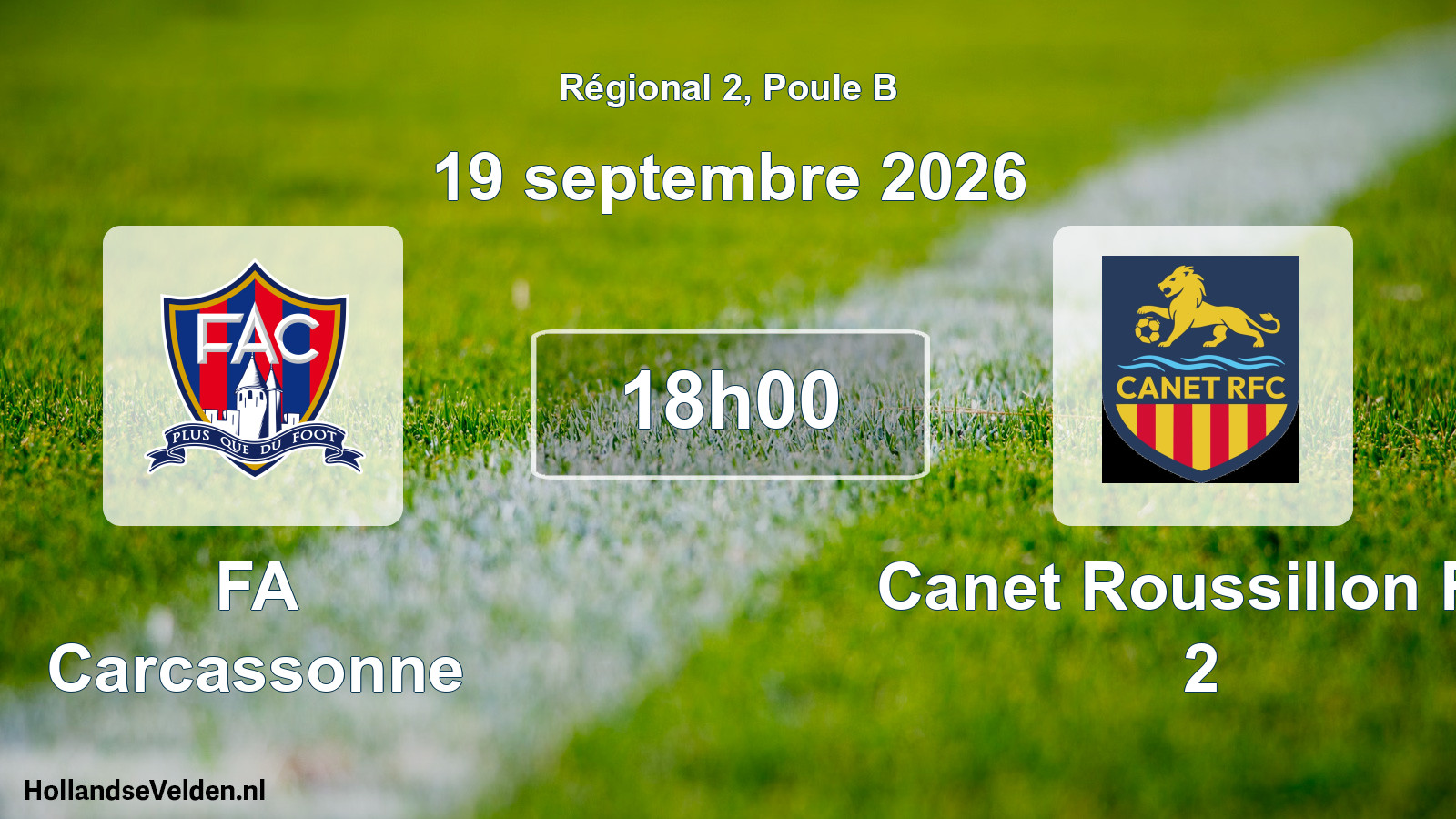 Scheduled Match: FA Carcassonne - Canet Roussillon FC 2 (19 September 2026)