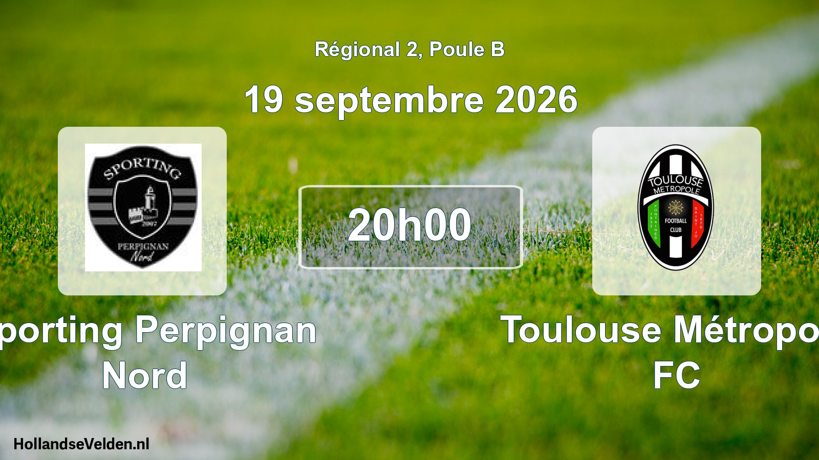 Scheduled Match: Sporting Perpignan Nord - Toulouse Métropole FC (19 September 2026)