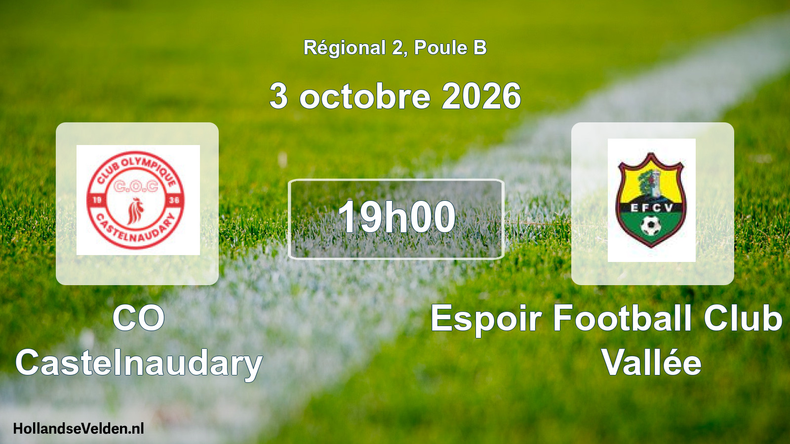 Scheduled Match: CO Castelnaudary - Espoir Football Club de la Vallée (3 October 2026)