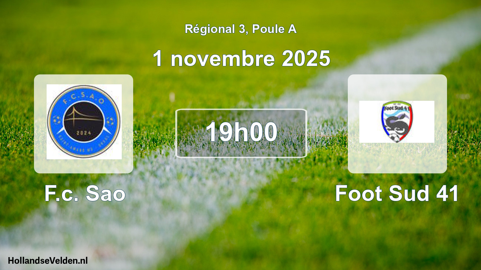 Geplande wedstrijd: F.c. Sao - Foot Sud 41 (1 november 2025)