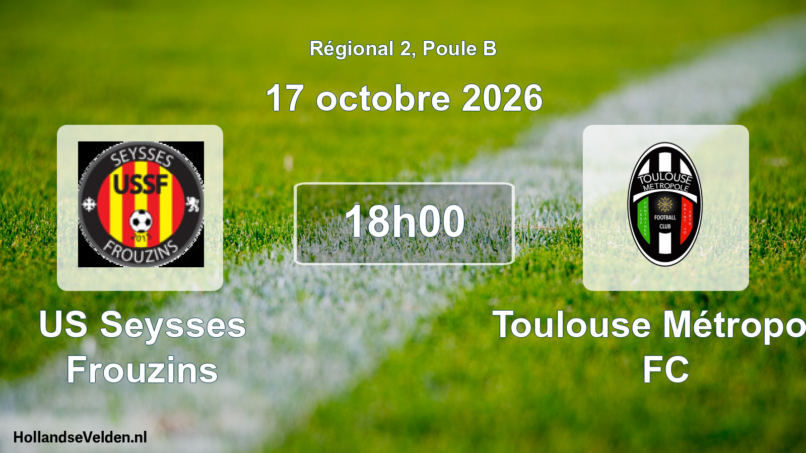 Match programmé: US Seysses Frouzins - Toulouse Métropole FC (17 octobre 2026)