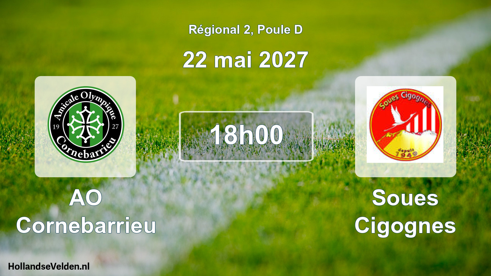 Match programmé: AO Cornebarrieu - Soues Cigognes (22 mai 2027)
