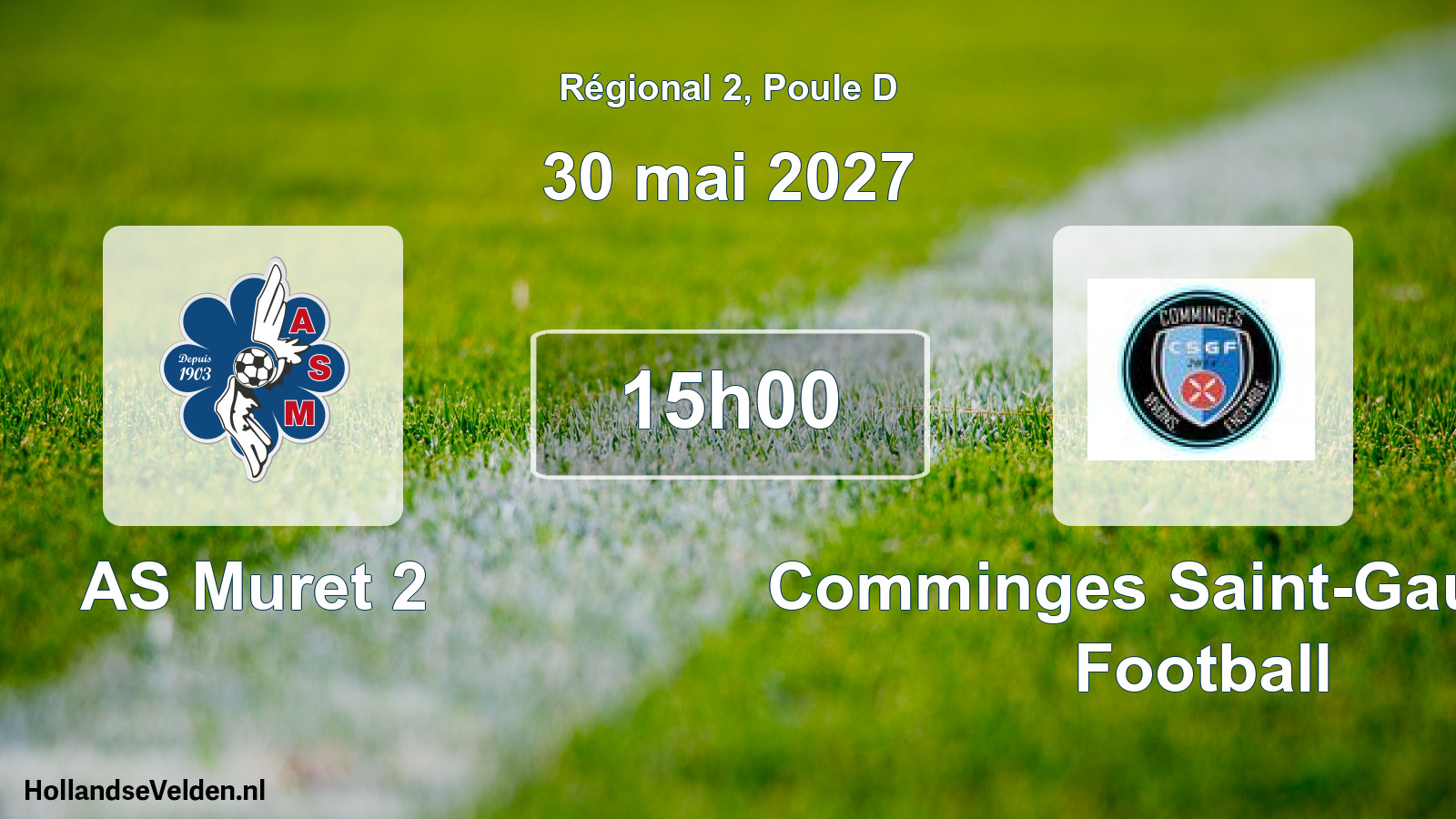 Match programmé: AS Muret 2 - Comminges Saint-Gaudens Football (30 mai 2027)