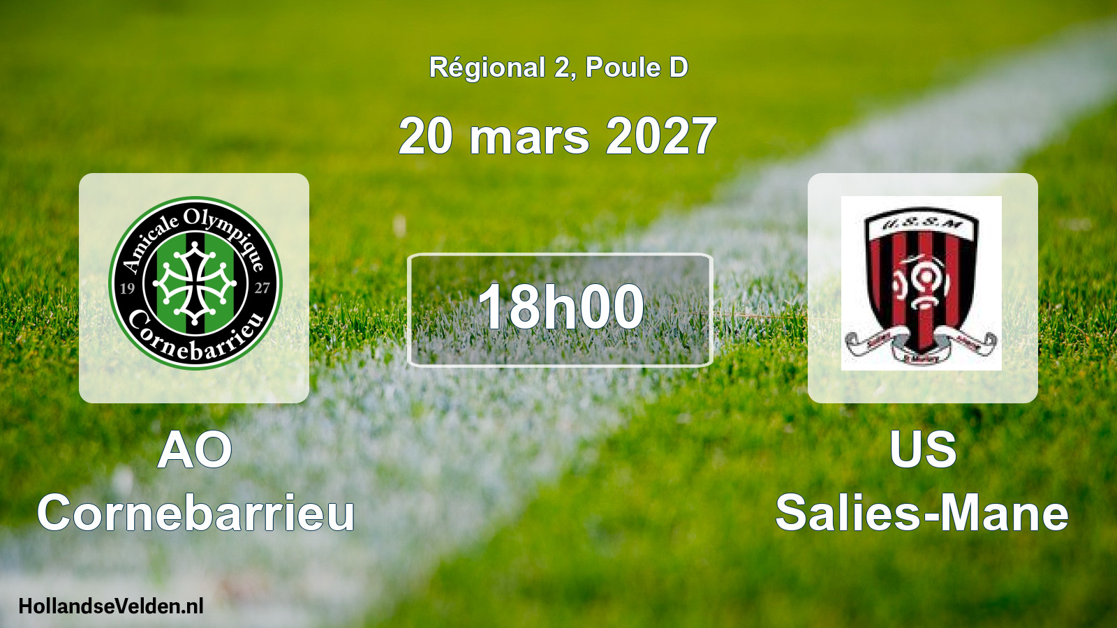 Scheduled Match: AO Cornebarrieu - US Salies-Mane (20 March 2027)