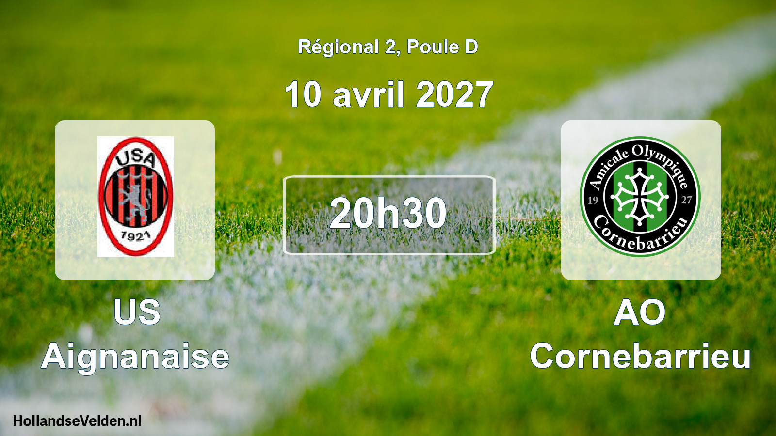 Match programmé: US Aignanaise - AO Cornebarrieu (10 avril 2027)