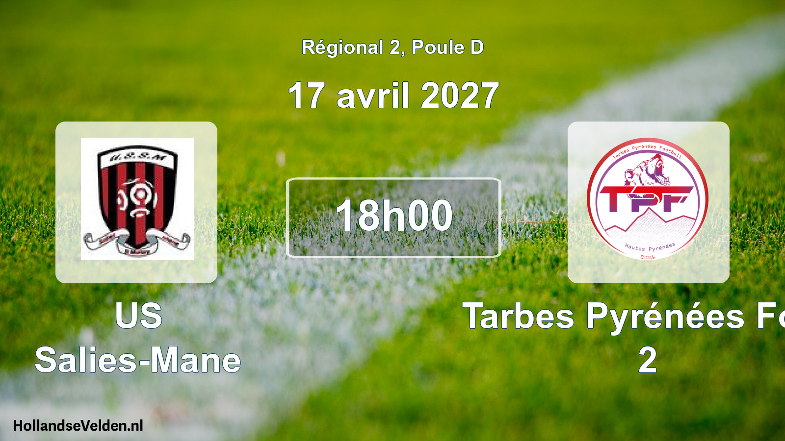 Scheduled Match: US Salies-Mane - Tarbes Pyrénées Foot 2 (17 April 2027)