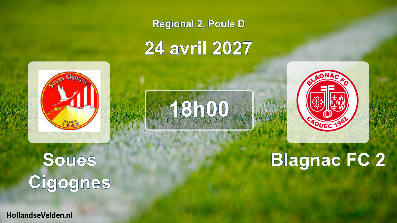Match programmé: Soues Cigognes - Blagnac FC 2 (24 avril 2027)