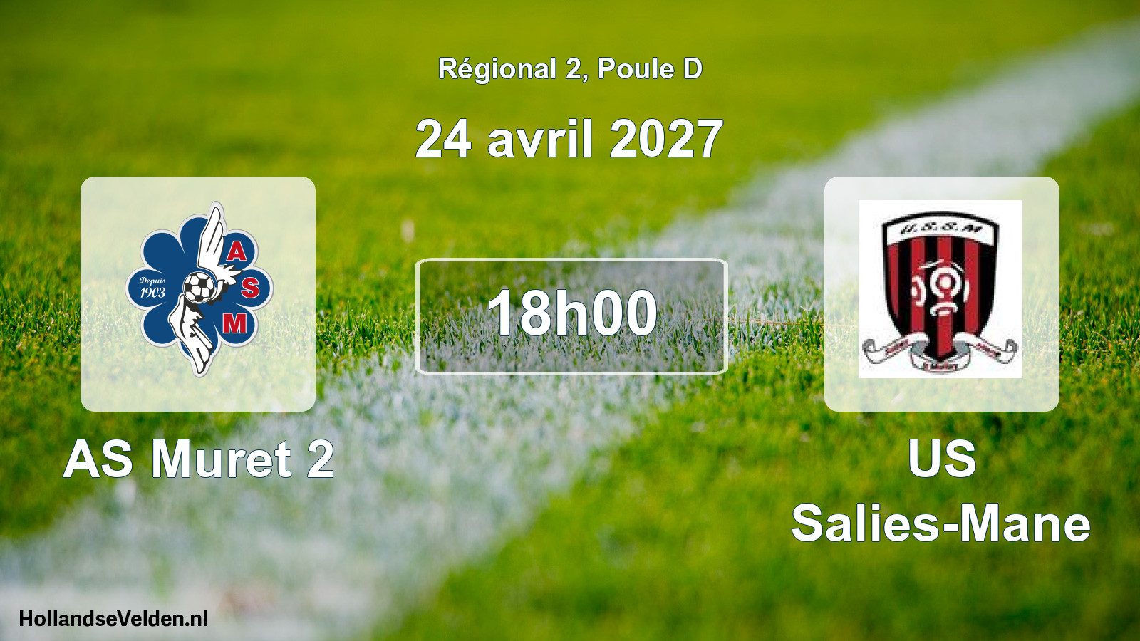 Match programmé: AS Muret 2 - US Salies-Mane (24 avril 2027)
