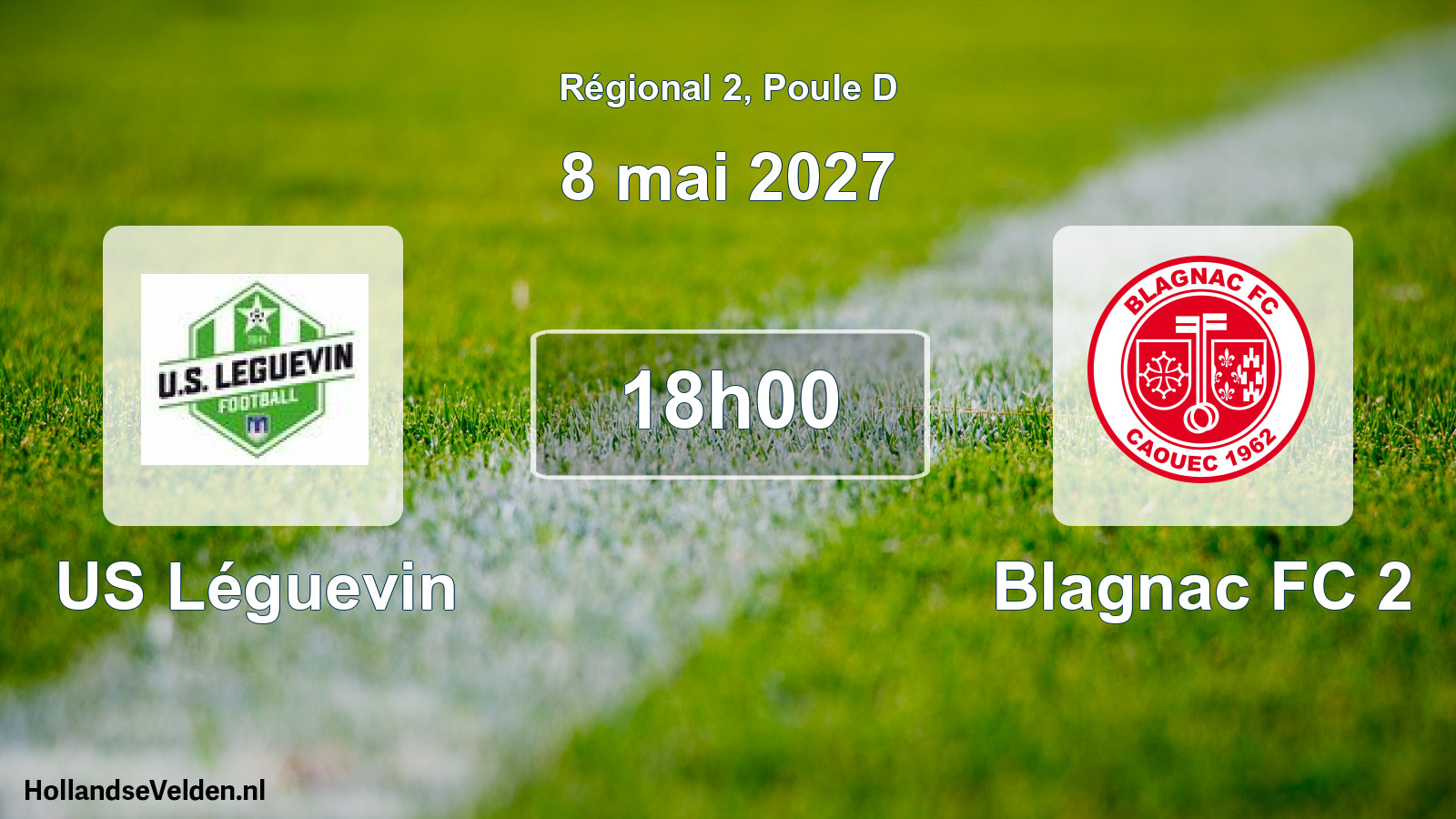 Match programmé: US Léguevin - Blagnac FC 2 (8 mai 2027)