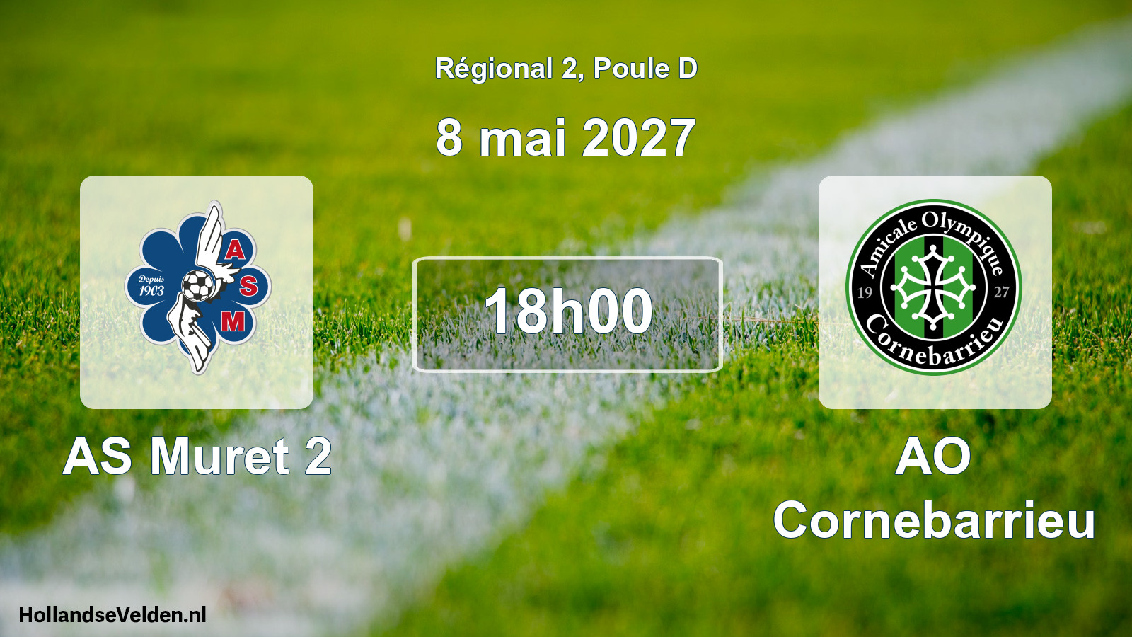 Match programmé: AS Muret 2 - AO Cornebarrieu (8 mai 2027)