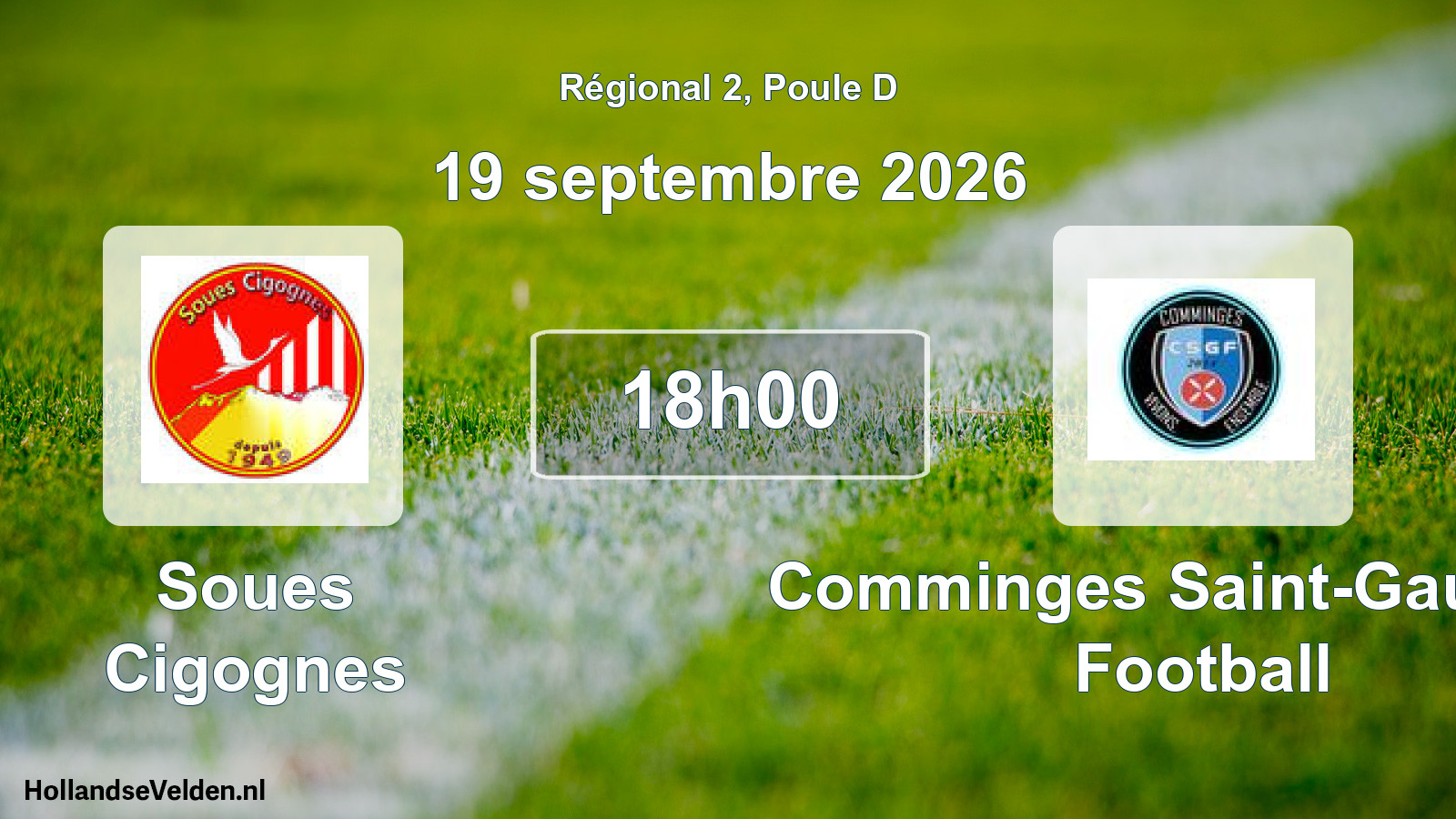 Scheduled Match: Soues Cigognes - Comminges Saint-Gaudens Football (19 September 2026)