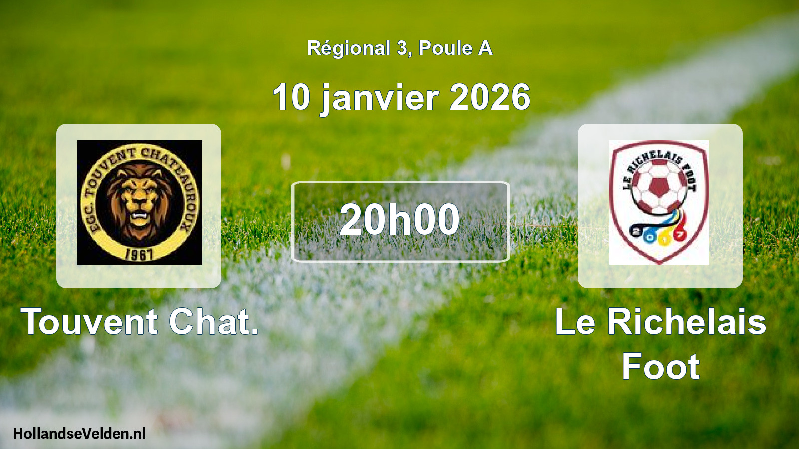 Geplande wedstrijd: Touvent Chat. - Le Richelais Foot (10 januari 2026)
