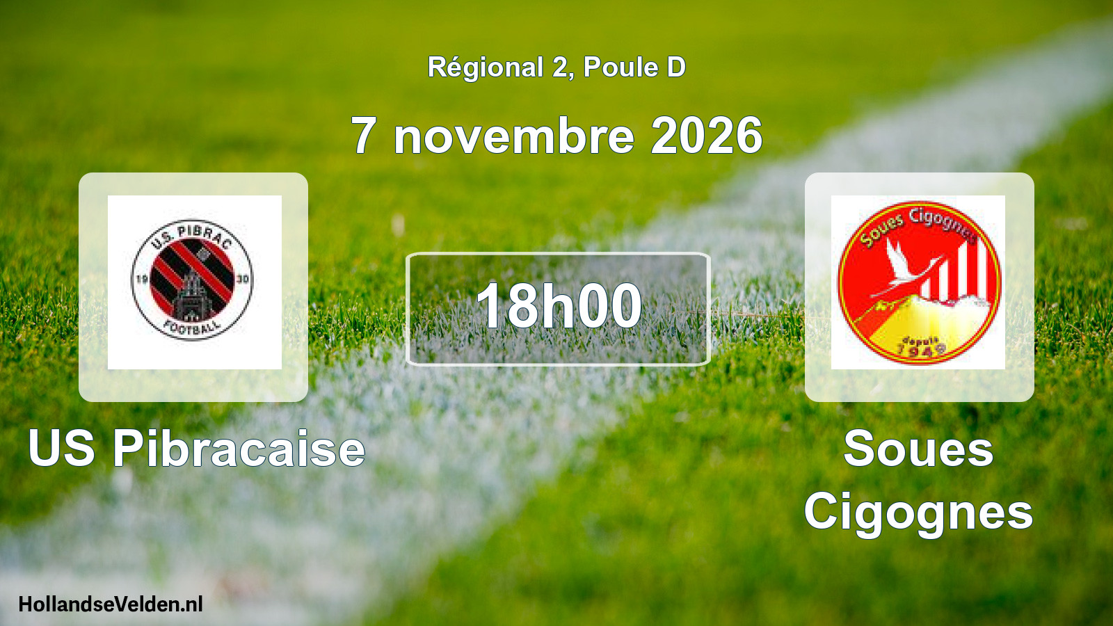 Match programmé: US Pibracaise - Soues Cigognes (7 novembre 2026)