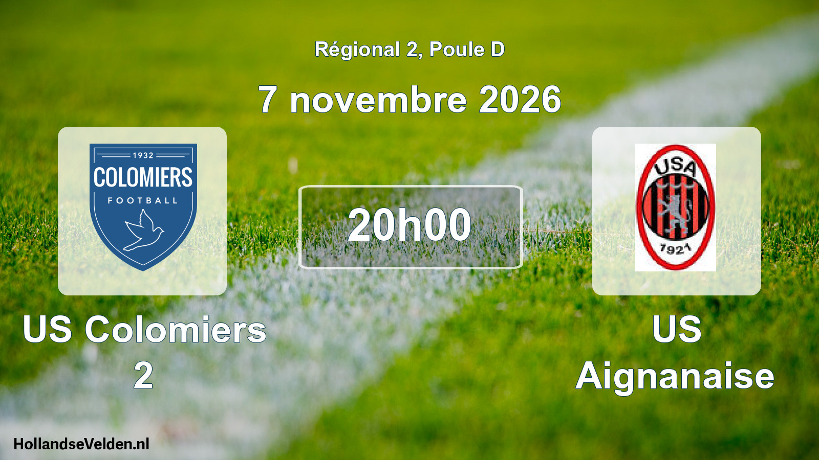 Match programmé: US Colomiers 2 - US Aignanaise (7 novembre 2026)