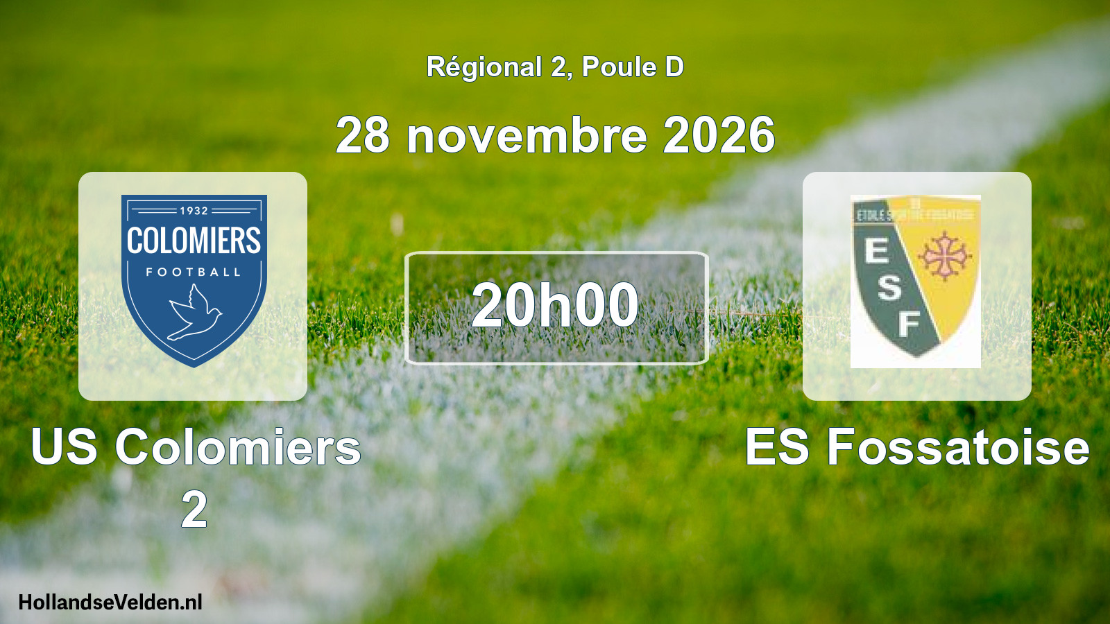 Scheduled Match: US Colomiers 2 - ES Fossatoise (28 November 2026)
