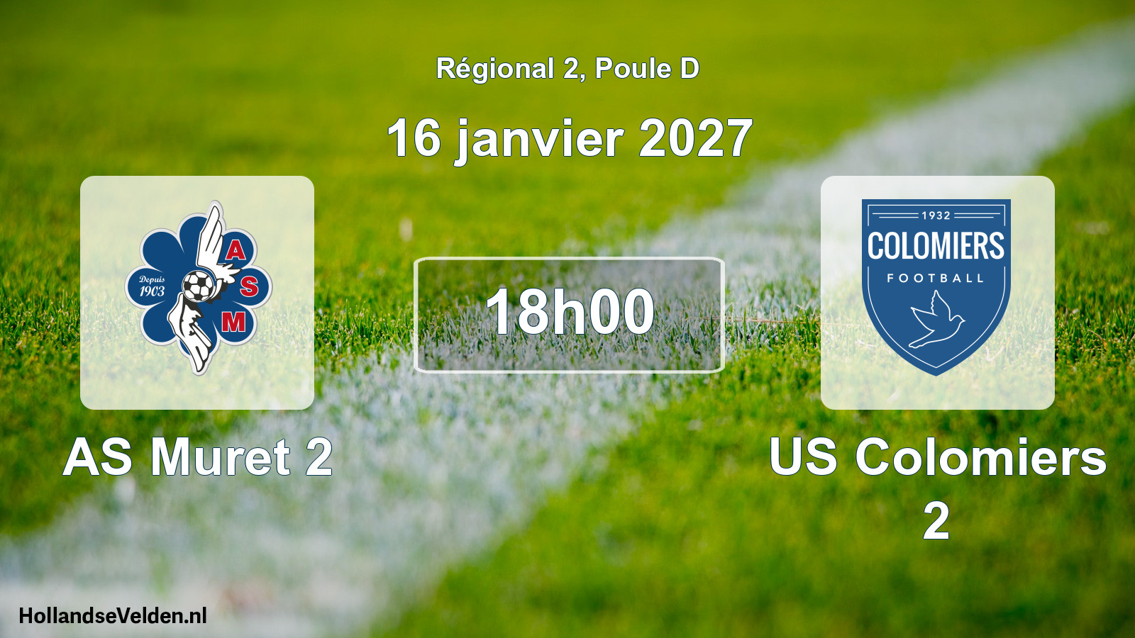Scheduled Match: AS Muret 2 - US Colomiers 2 (16 January 2027)