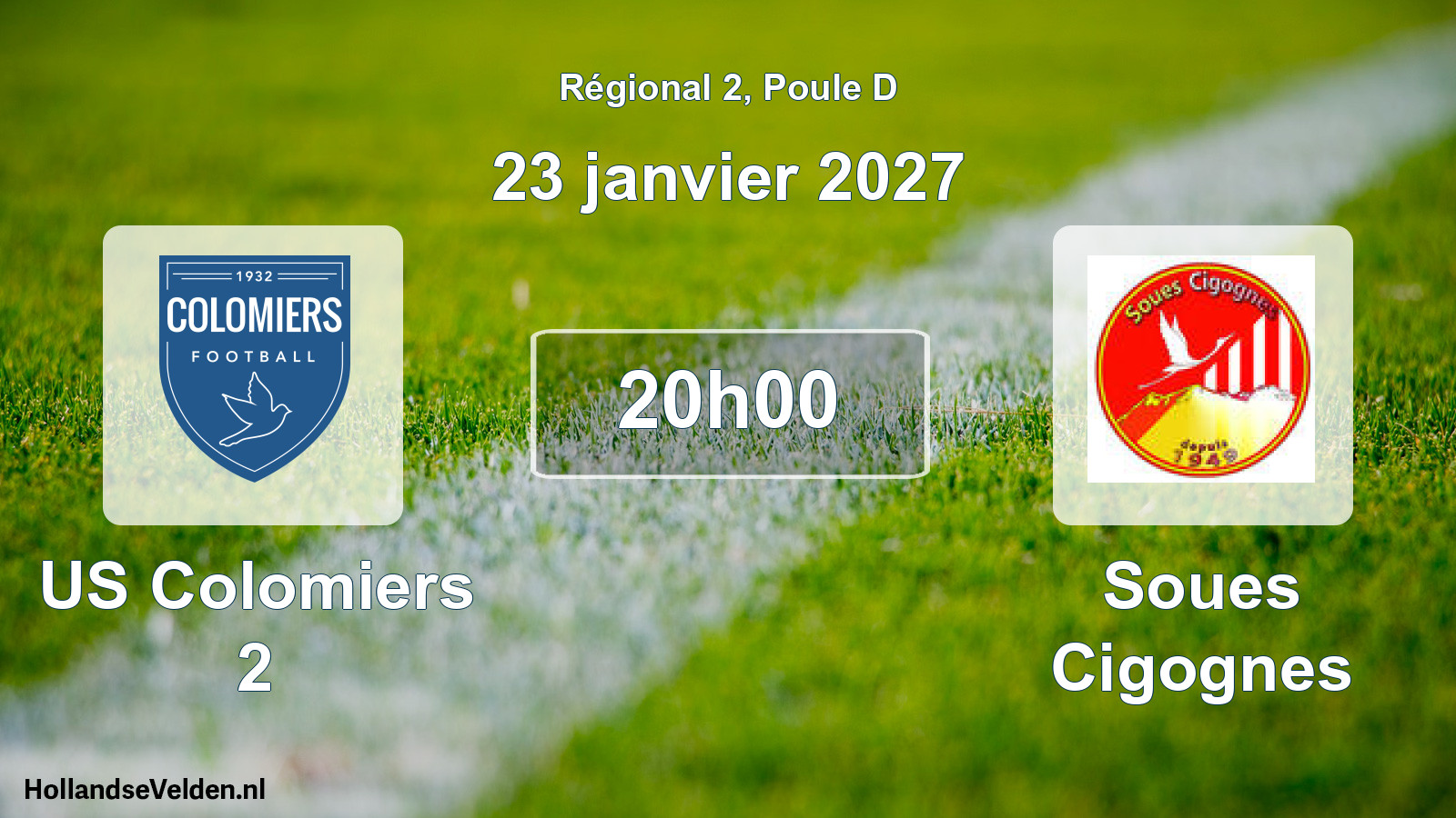 Match programmé: US Colomiers 2 - Soues Cigognes (23 janvier 2027)