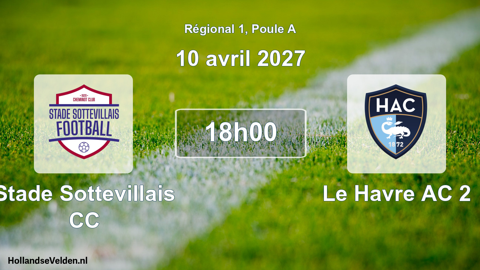 Geplande wedstrijd: Stade Sottevillais CC - Le Havre AC 2 (10 april 2027)