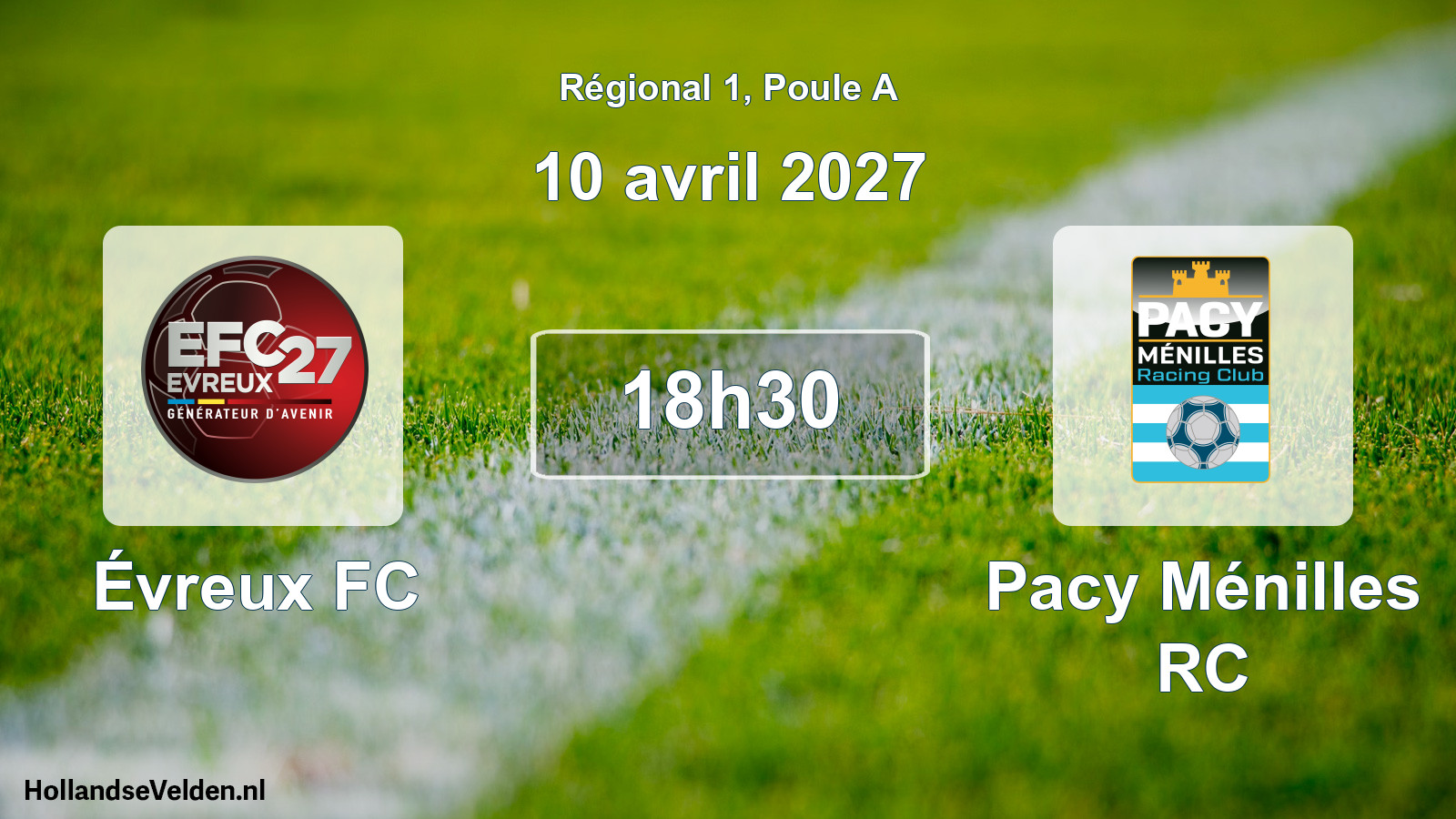 Geplande wedstrijd: Évreux FC - Pacy Ménilles RC (10 april 2027)