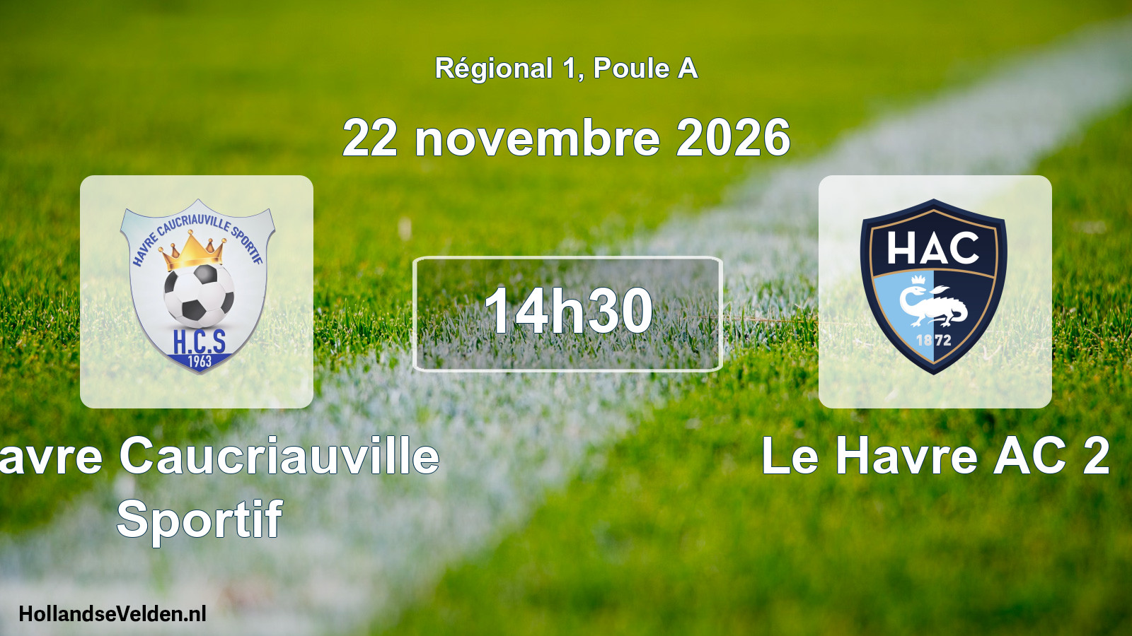 Scheduled Match: Havre Caucriauville Sportif - Le Havre AC 2 (22 November 2026)
