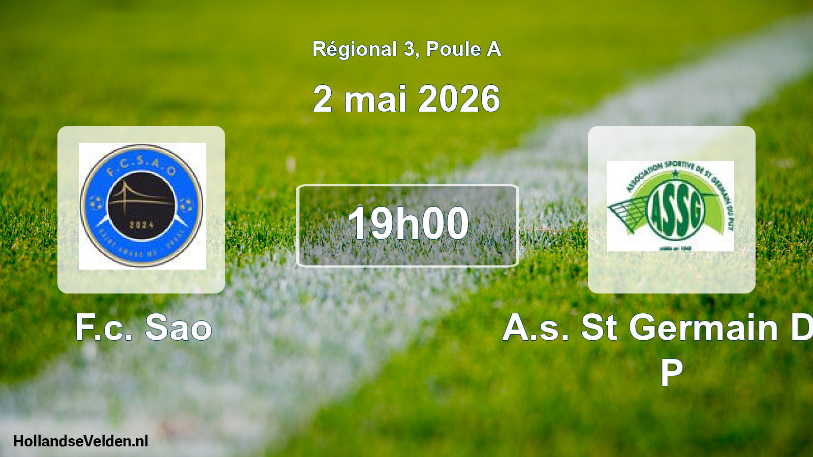 Scheduled Match: F.c. Sao - A.s. St Germain Du P (2 May 2026)