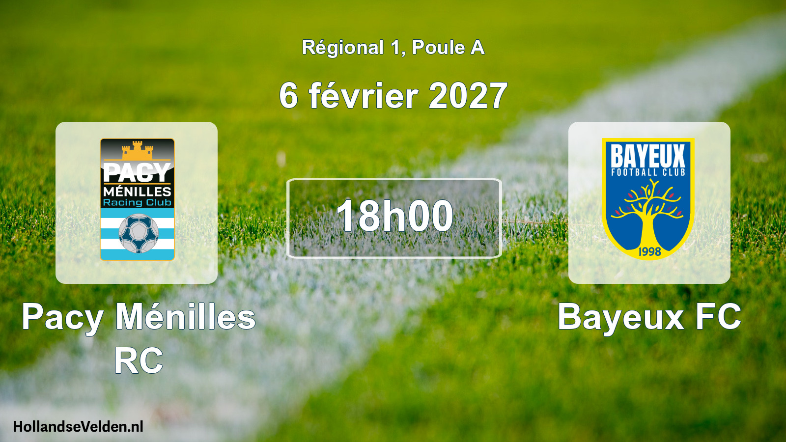 Scheduled Match: Pacy Ménilles RC - Bayeux FC (6 February 2027)