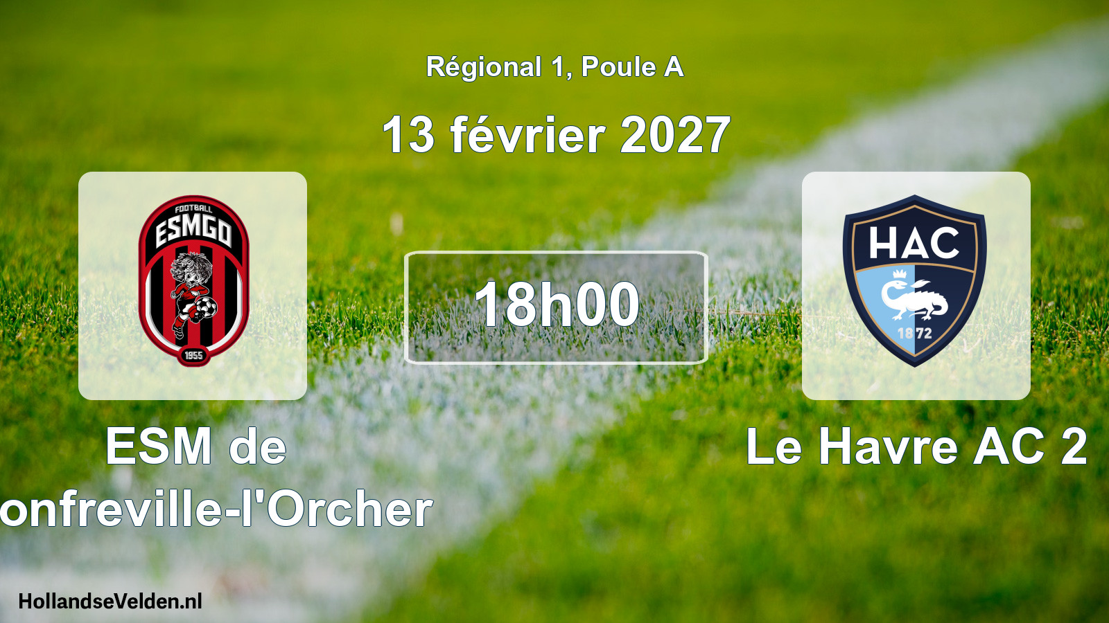 Match programmé: ESM de Gonfreville-l'Orcher - Le Havre AC 2 (13 février 2027)