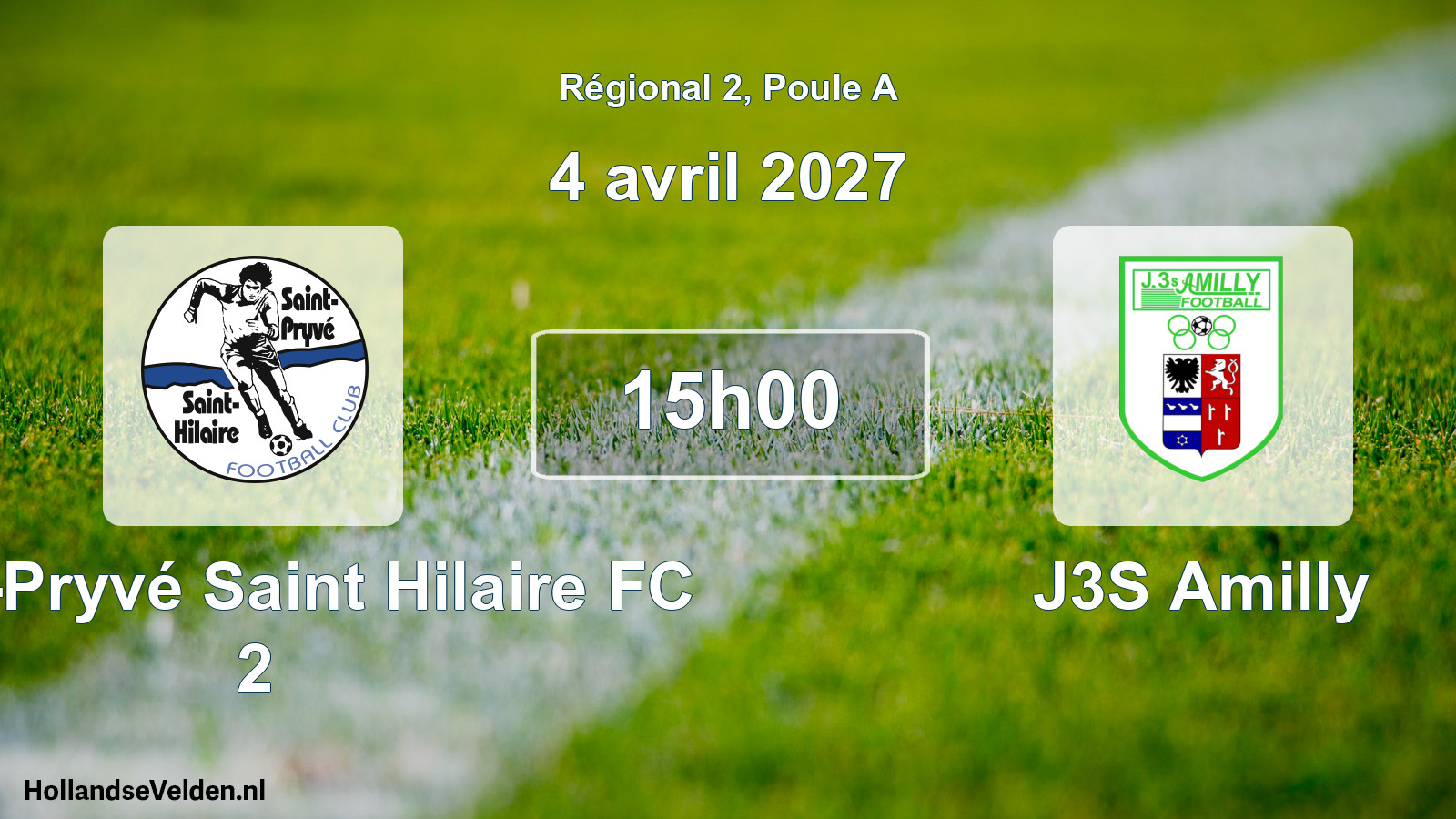 Scheduled Match: Saint-Pryvé Saint Hilaire FC 2 - J3S Amilly (4 April 2027)