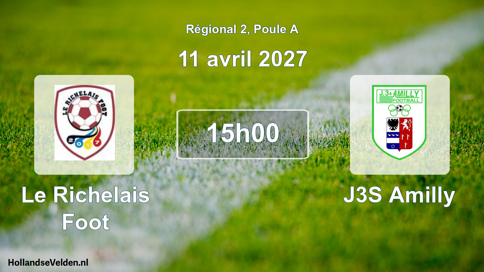 Scheduled Match: Le Richelais Foot - J3S Amilly (11 April 2027)