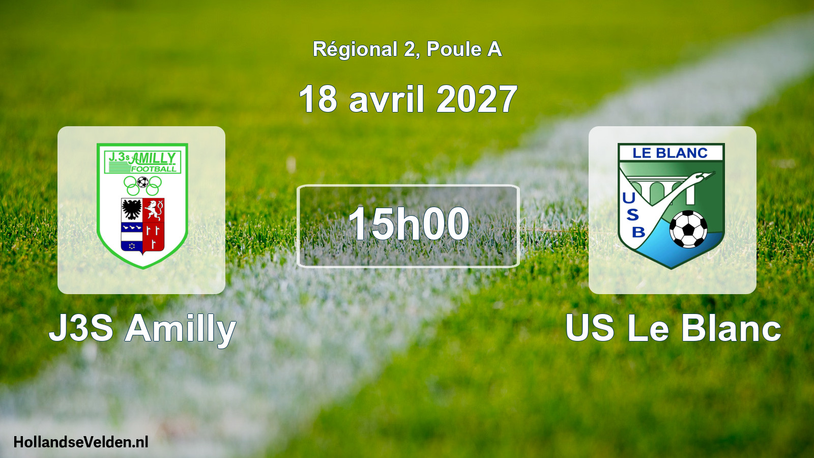 Scheduled Match: J3S Amilly - US Le Blanc (18 April 2027)