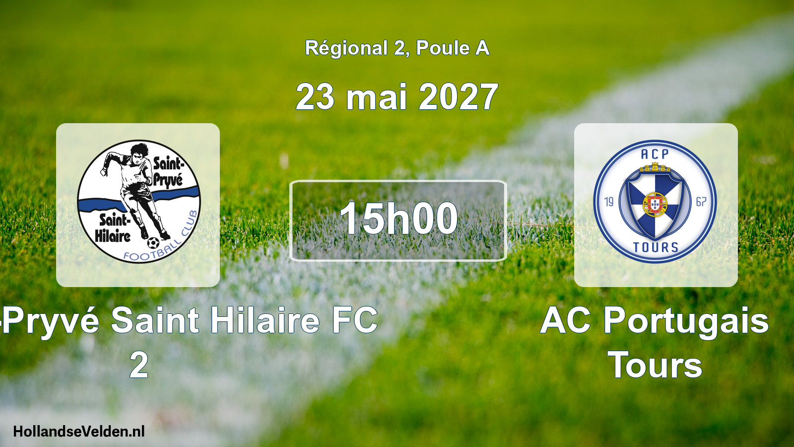 Match programmé: Saint-Pryvé Saint Hilaire FC 2 - AC Portugais Tours (23 mai 2027)