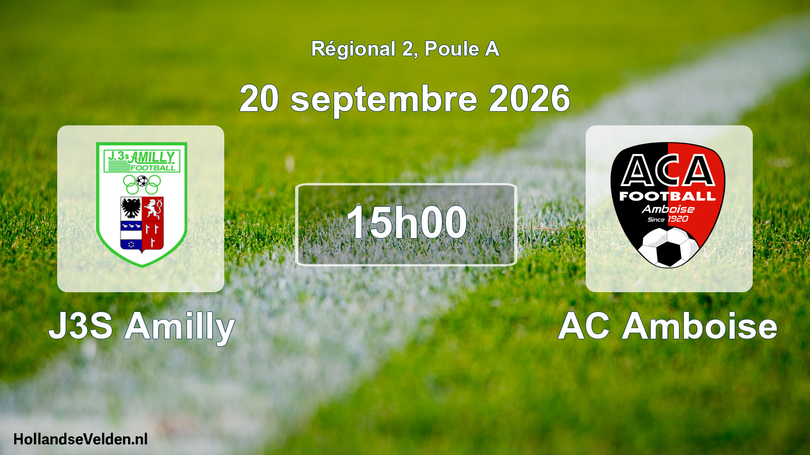 Match programmé: J3S Amilly - AC Amboise (20 septembre 2026)
