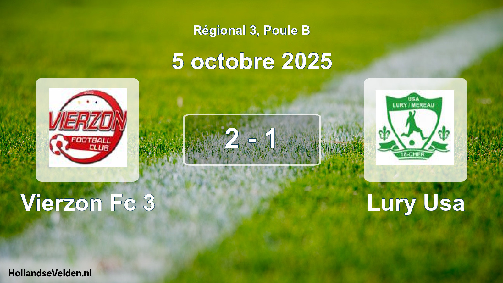 Gespeelde wedstrijd: Vierzon Fc 3 - Lury Usa 2 - 1 (5 oktober 2025)