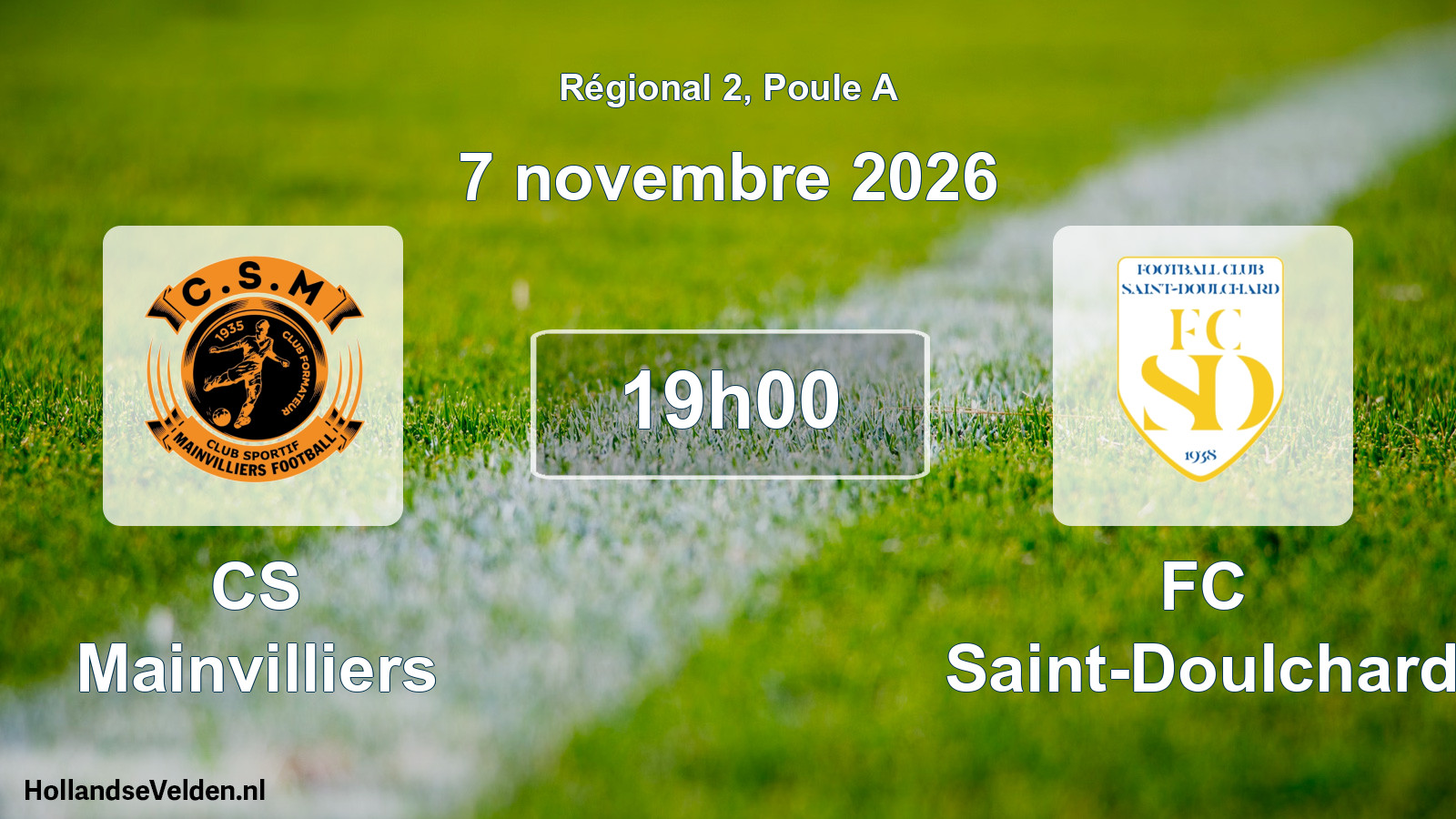 Match programmé: CS Mainvilliers - FC Saint-Doulchard (7 novembre 2026)