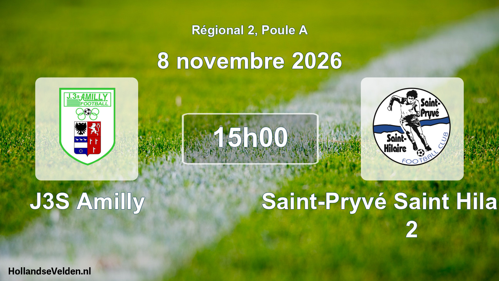 Match programmé: J3S Amilly - Saint-Pryvé Saint Hilaire FC 2 (8 novembre 2026)
