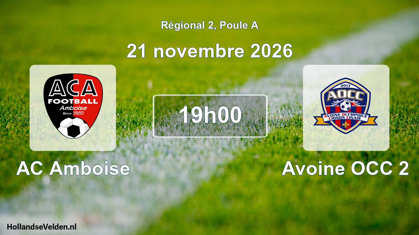 Scheduled Match: AC Amboise - Avoine OCC 2 (21 November 2026)