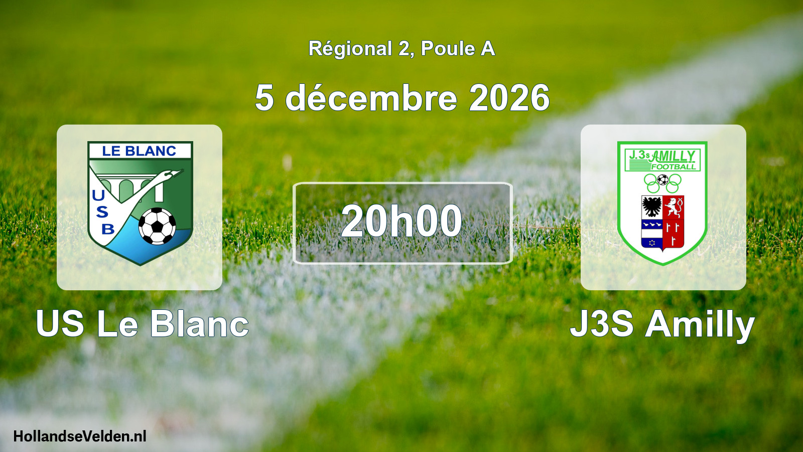 Scheduled Match: US Le Blanc - J3S Amilly (5 December 2026)