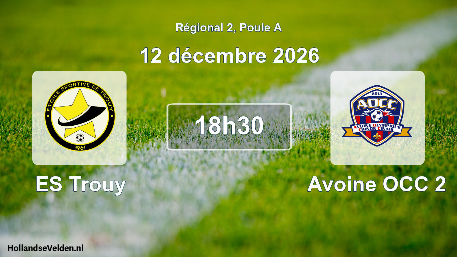 Match programmé: ES Trouy - Avoine OCC 2 (12 décembre 2026)