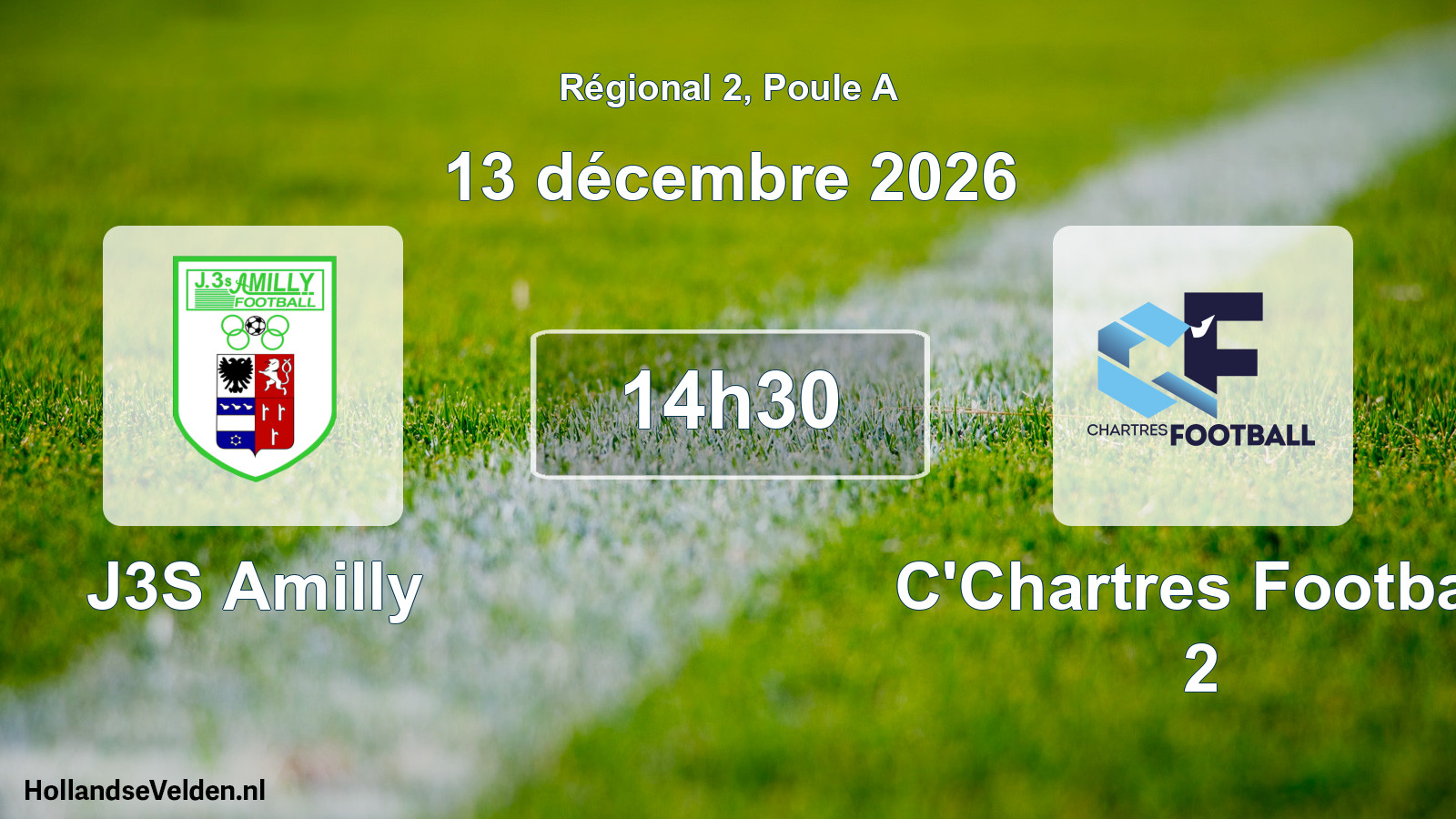 Match programmé: J3S Amilly - C'Chartres Football 2 (13 décembre 2026)