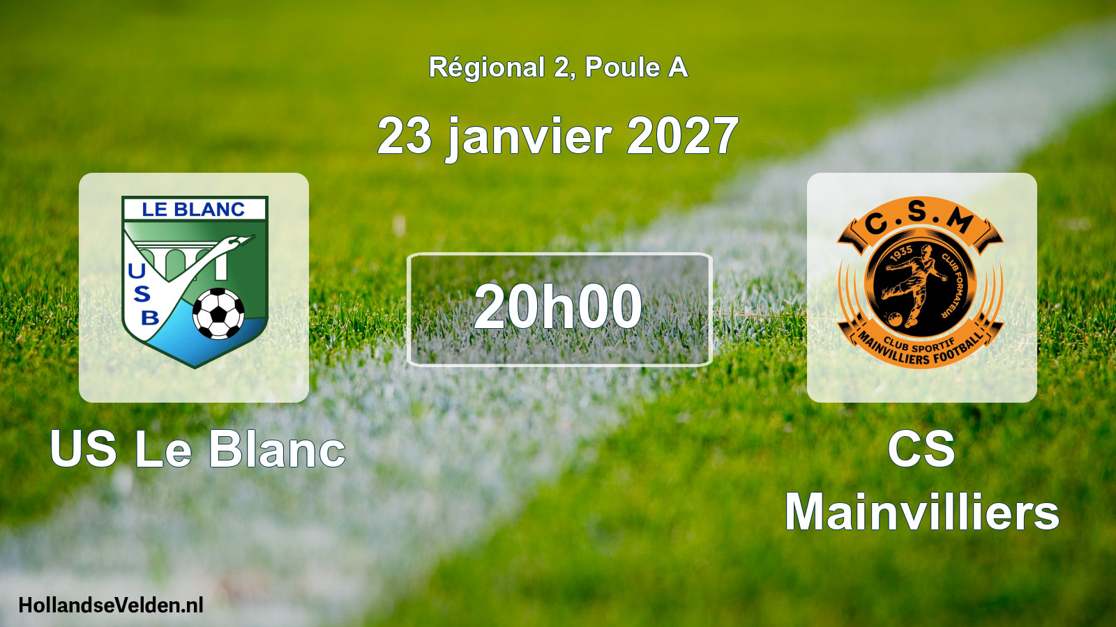 Match programmé: US Le Blanc - CS Mainvilliers (23 janvier 2027)