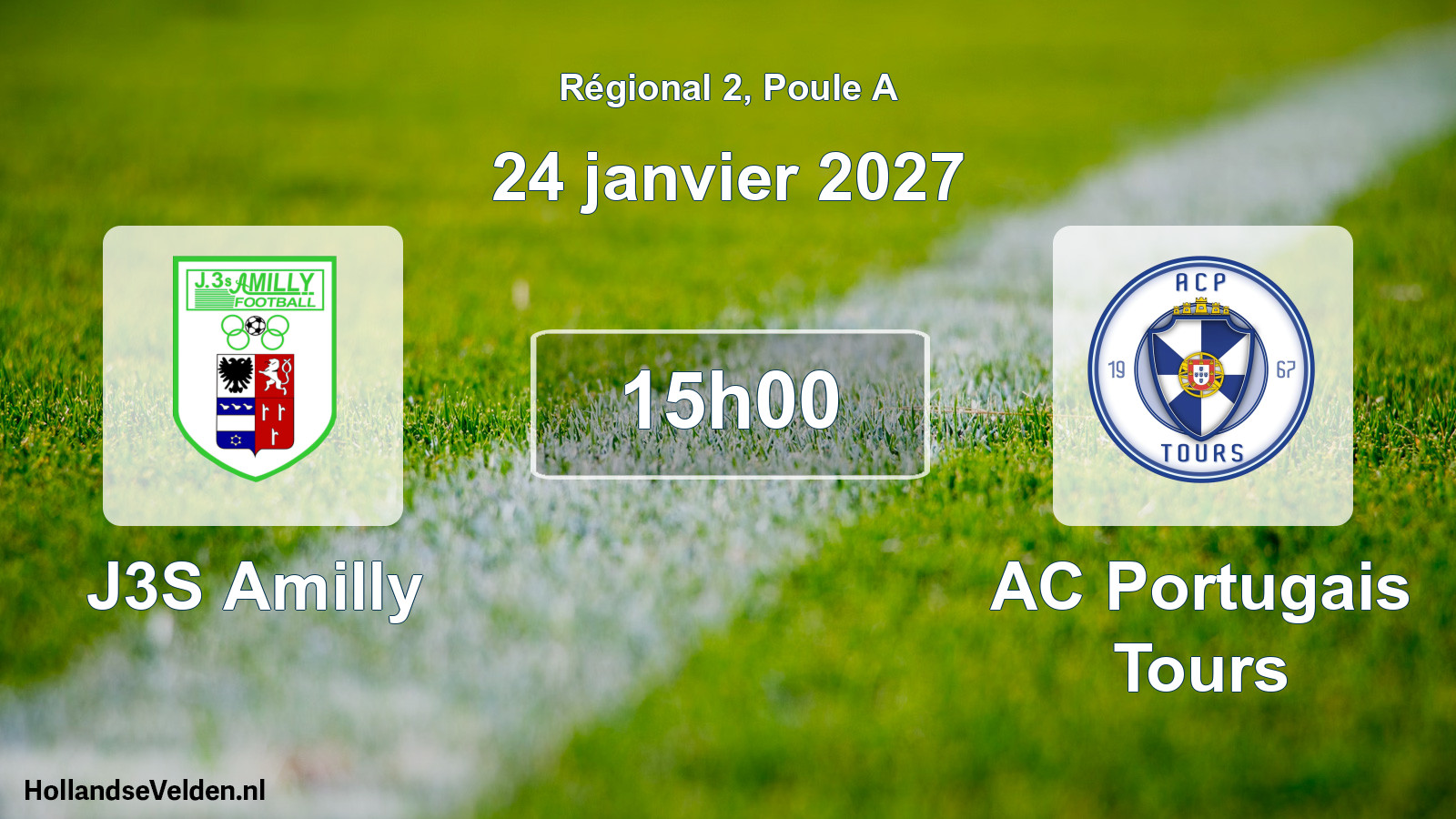 Scheduled Match: J3S Amilly - AC Portugais Tours (24 January 2027)