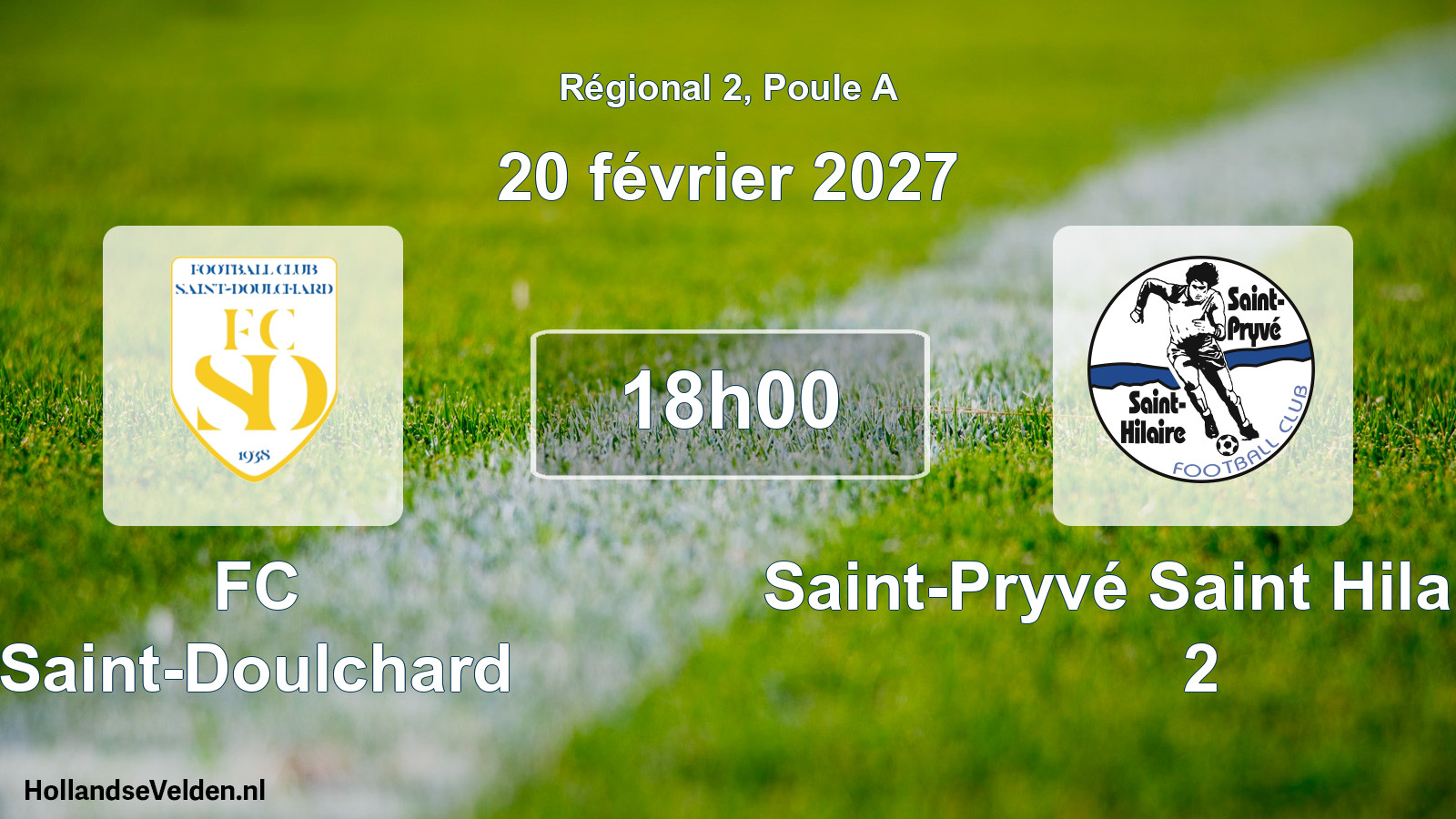 Scheduled Match: FC Saint-Doulchard - Saint-Pryvé Saint Hilaire FC 2 (20 February 2027)